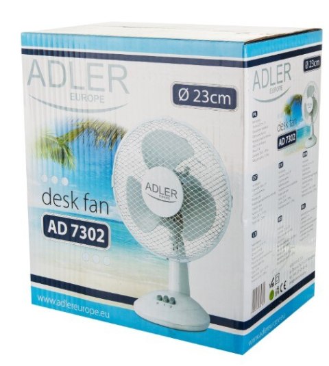 Wentylator wiatrak biurkowy Adler AD 7302 23cm 56Db 45W