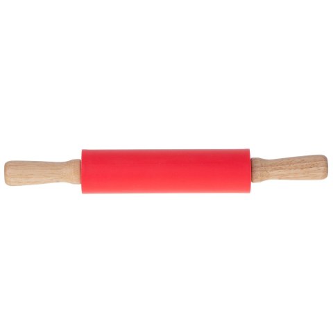 Wałek do ciasta silikonowy 38cm czerwony Wałek do ciasta silikonowy 38cm czerwony
