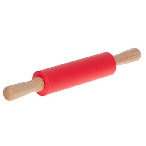 Wałek do ciasta silikonowy 38cm czerwony Wałek do ciasta silikonowy 38cm czerwony