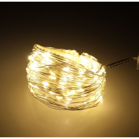 Lampki LED druciki dekoracyjne 10m 100LED ciepły biały Lampki LED druciki dekoracyjne 10m 100LED ciepły biały