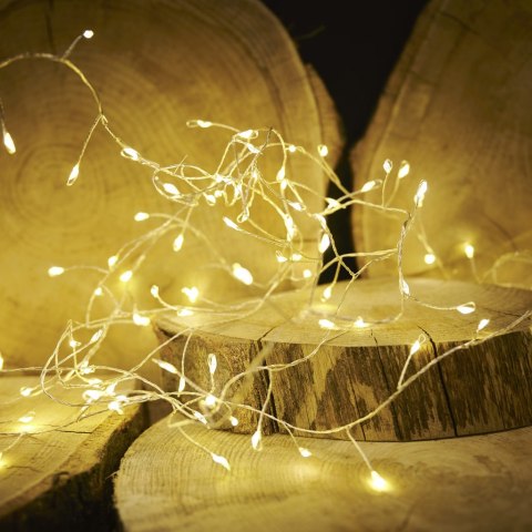 Lampki LED łańcuch druciki girlanda sopelki ślub wesele 6m 200LED ciepły biały o 8 trybów zasialnie sieciowe Lampki LED łańcuch druciki girlanda sopelki ślub wesele 6m 200LED ciepły biały o 8 trybów zasialnie sieciowe