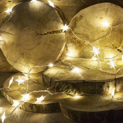 Lampki LED łańcuch gwiazdki 10m 100LED ciepły biały 8 trybów świecenia