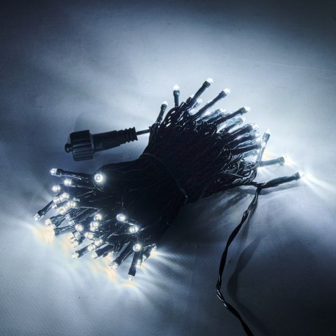 Lampki LED łańcuch świetlny 10m 100LED zimny biały 8 trybów świecenia Lampki LED łańcuch świetlny 10m 100LED zimny biały 8 trybów świecenia
