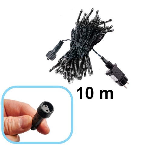 Lampki LED łańcuch świetlny 10m 100LED zimny biały 8 trybów świecenia Lampki LED łańcuch świetlny 10m 100LED zimny biały 8 trybów świecenia