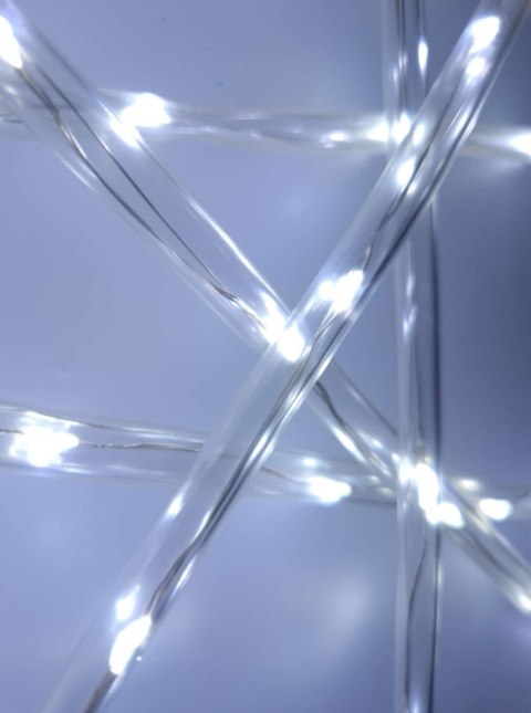 Lampki LED zewnętrzne wąż świetlny sznur na balkon 10m 100LED zimny biały 8 trybów świecenia Lampki LED zewnętrzne wąż świetlny sznur na balkon 10m 100LED zimny biały 8 trybów świecenia