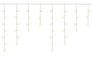 Lampki choinkowe - sople 300 LED ciepły biały 31V