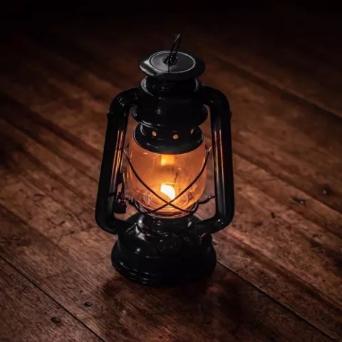 Lampa naftowa czarna 24cm Lampa naftowa czarna 24cm