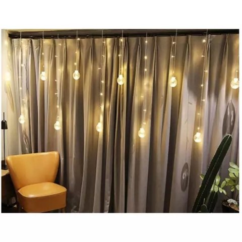Kurtyna świetlna 108LED USB ciepły biały KŚ19736 Kurtyna świetlna 108LED USB ciepły biały KŚ19736