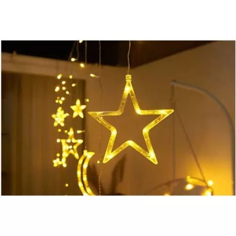 Kurtyna świetlna 138 LED USB- ciepły biały KŚ19758