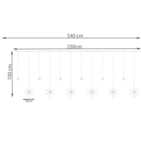 Kurtyna świetlna 138 LED USB multicolor KŚ19742