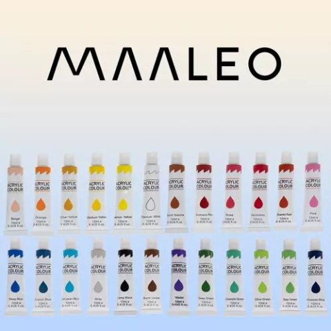 Farby akrylowe 24szt.- 12ml. Maaleo 20363 Farby akrylowe 24szt.- 12ml. Maaleo 20363