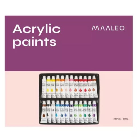 Farby akrylowe 24szt.- 12ml. Maaleo 20363 Farby akrylowe 24szt.- 12ml. Maaleo 20363