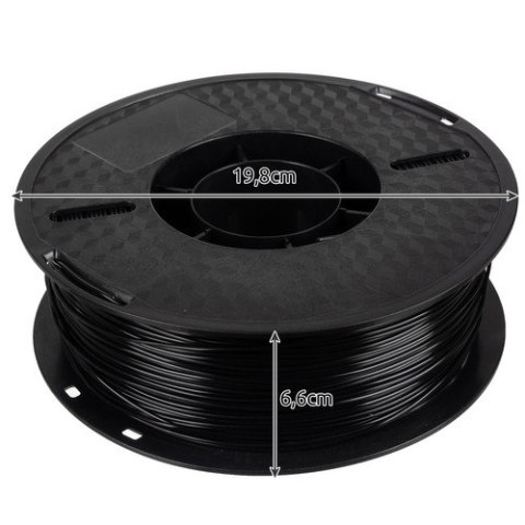 Filament PLA 3D 1kg 1.75mm- czarny Malatec 22040