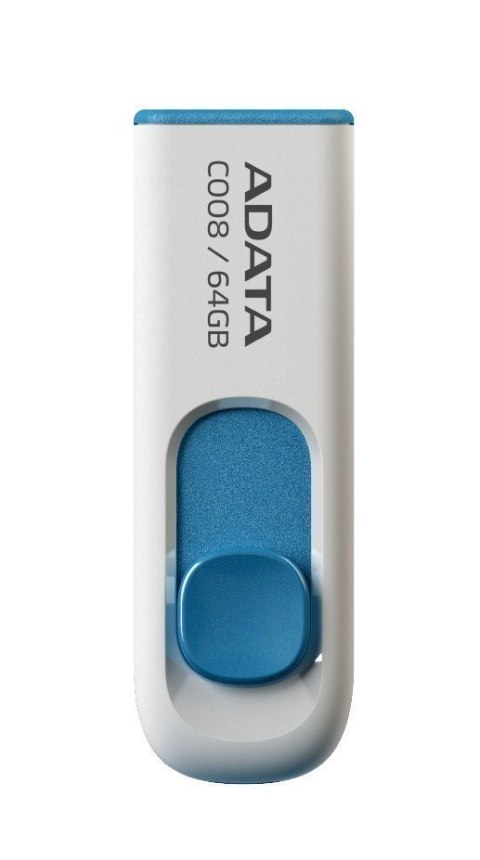 ADATA | C008 | 64 GB | USB 2.0 | Biało/Niebieski ADATA | C008 | 64 GB | USB 2.0 | Biało/Niebieski