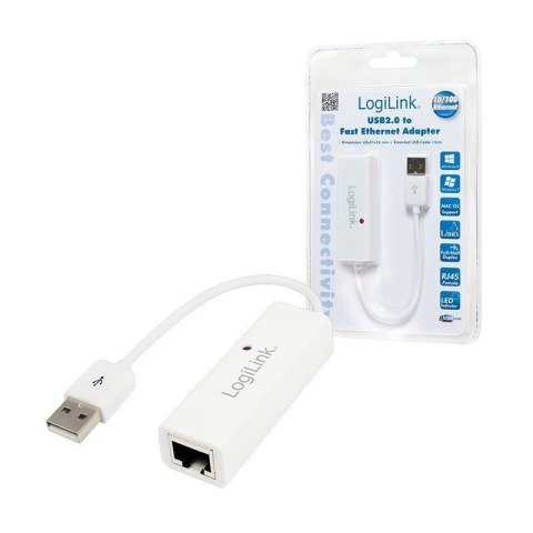 Adapter sieciowy Logilink | Fast Ethernet | USB 2.0 | Gwarancja 24 miesiące Adapter sieciowy Logilink | Fast Ethernet | USB 2.0 | Gwarancja 24 miesiące