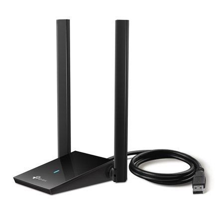 Adapter sieciowy USB 3.0 TP-LINK z obsługą standardów IEEE 802.11b/g/a/n/ac/ax (Wi-Fi 6) Adapter sieciowy USB 3.0 TP-LINK z obsługą standardów IEEE 802.11b/g/a/n/ac/ax (Wi-Fi 6)