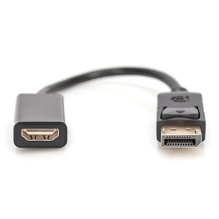 Adapter wideo Digitus | 19-pinowe HDMI typu A | żeńskie | 20-pinowe DisplayPort | męskie | czarne | 0,15 m Adapter wideo Digitus | 19-pinowe HDMI typu A | żeńskie | 20-pinowe DisplayPort | męskie | czarne | 0,15 m