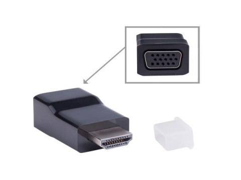 Adapter wideo Gembird | 19 pin HDMI Typ A | Męski | 15 pin HD D-Sub (HD-15) | Żeński Adapter wideo Gembird | 19 pin HDMI Typ A | Męski | 15 pin HD D-Sub (HD-15) | Żeński