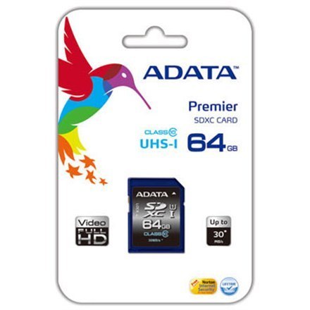 ADATA | Premier | 64 GB | SDHC | Pamięć flash klasy 10 | Nie ADATA | Premier | 64 GB | SDHC | Pamięć flash klasy 10 | Nie