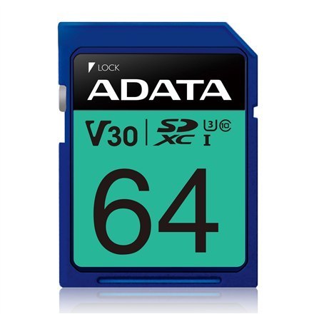 ADATA | Premier Pro | UHS-I | 64 GB | SDXC | Pamięć flash klasy 10 ADATA | Premier Pro | UHS-I | 64 GB | SDXC | Pamięć flash klasy 10