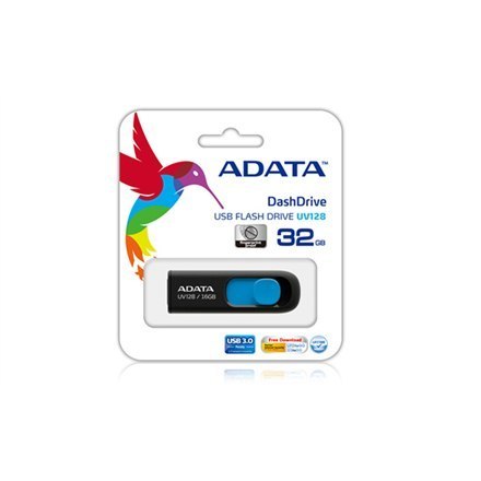 ADATA | UV128 | 128 GB | USB 3.0 | Black/Blue ADATA | UV128 | 128 GB | USB 3.0 | Black/Blue