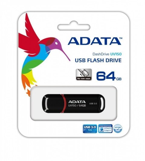 ADATA | UV150 | 64 GB | USB 3.0 | Czarny ADATA | UV150 | 64 GB | USB 3.0 | Czarny