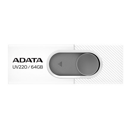 ADATA UV220 64 GB USB 2.0 Biało-Szary Pendrive ADATA UV220 64 GB USB 2.0 Biało-Szary Pendrive