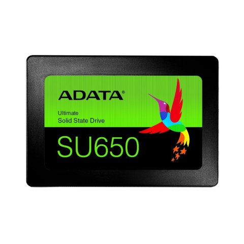 ADATA | Ultimate SU650 | 512 GB | SSD form factor 2.5" | SSD interface SATA 6Gb/s | Read speed 520 MB/s | Write speed 450 MB/s ADATA | Ultimate SU650 | 512 GB | SSD form factor 2.5" | SSD interface SATA 6Gb/s | Read speed 520 MB/s | Write speed 450 MB/s