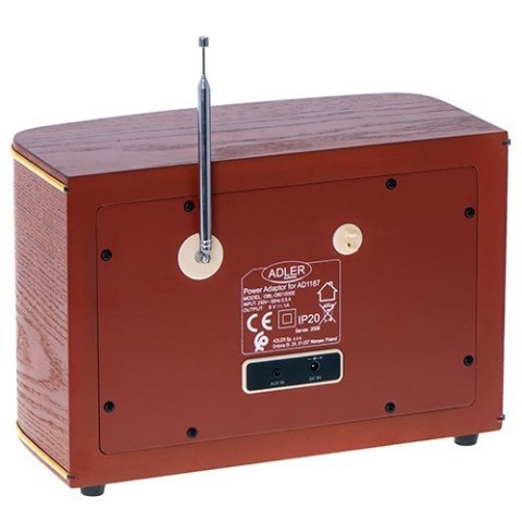 Adler | AD 1187 | Retro Radio | AUX in | Wooden | Alarm function