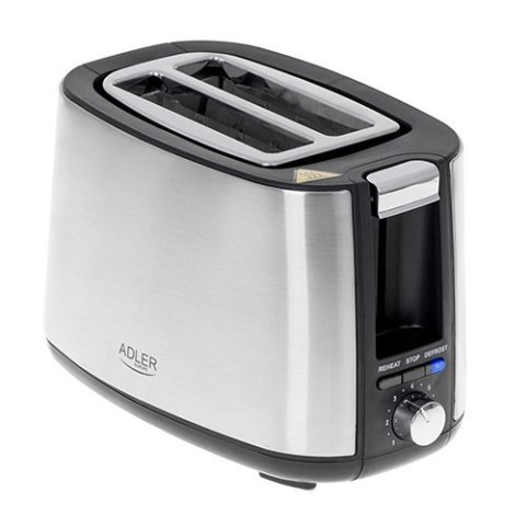 Adler | AD 3214 | Toaster | Power 750 W | Number of slots 2 | Housing material Stainless steel | Silver Adler | AD 3214 | Toaster | Power 750 W | Number of slots 2 | Housing material Stainless steel | Silver