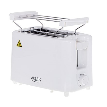 Adler | AD 3223 | Toster | Moc 750 W | Liczba gniazd 2 | Materiał obudowy Plastik | Biały Adler | AD 3223 | Toster | Moc 750 W | Liczba gniazd 2 | Materiał obudowy Plastik | Biały