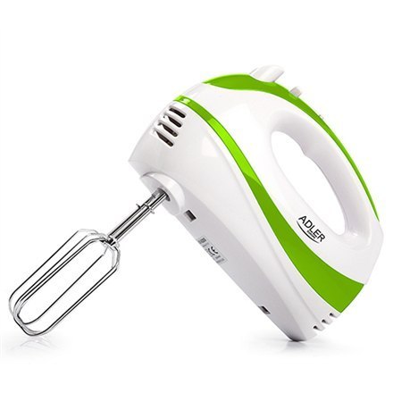 Adler | AD 4205 g | Mikser | Mikser ręczny | 300 W | Liczba prędkości 5 | Tryb Turbo | Biały/Zielony Adler | AD 4205 g | Mikser | Mikser ręczny | 300 W | Liczba prędkości 5 | Tryb Turbo | Biały/Zielony