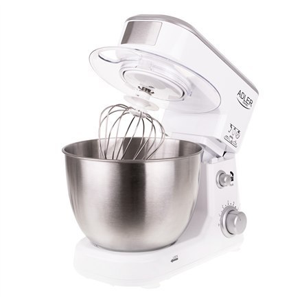 Adler | AD 4216 | Pojemność miski 4 L | 1000 W | Liczba prędkości 6 | Materiał wałka | Biały Adler | AD 4216 | Pojemność miski 4 L | 1000 W | Liczba prędkości 6 | Materiał wałka | Biały