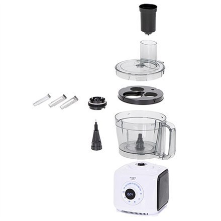 Adler | AD 4224 | LCD Food Processor 12in1 | Bowl capacity 3.5 L | 1000 W | Number of speeds 7 | Shaft material | White/Black |