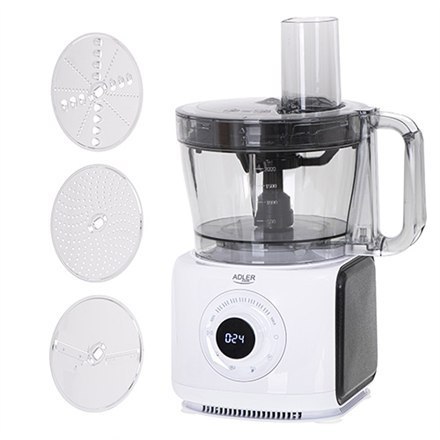 Adler | AD 4224 | LCD Food Processor 12in1 | Bowl capacity 3.5 L | 1000 W | Number of speeds 7 | Shaft material | White/Black |