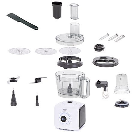 Adler | AD 4224 | LCD Food Processor 12in1 | Bowl capacity 3.5 L | 1000 W | Number of speeds 7 | Shaft material | White/Black |