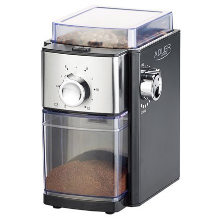 Adler | AD 4448 | Coffee Grinder | 300 W | Coffee beans capacity 250 g | Number of cups 12 per container pc(s) | Black Adler | AD 4448 | Coffee Grinder | 300 W | Coffee beans capacity 250 g | Number of cups 12 per container pc(s) | Black