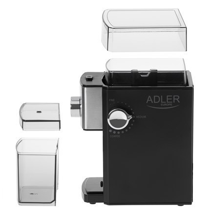 Adler | AD 4448 | Coffee Grinder | 300 W | Coffee beans capacity 250 g | Number of cups 12 per container pc(s) | Black Adler | AD 4448 | Coffee Grinder | 300 W | Coffee beans capacity 250 g | Number of cups 12 per container pc(s) | Black
