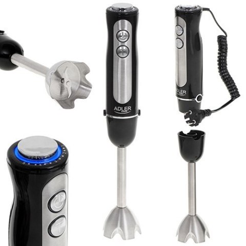 Adler | AD 4625b | Blender ręczny | Blender ręczny | 850 W | Liczba prędkości 5 | Tryb Turbo | Czarny Adler | AD 4625b | Blender ręczny | Blender ręczny | 850 W | Liczba prędkości 5 | Tryb Turbo | Czarny