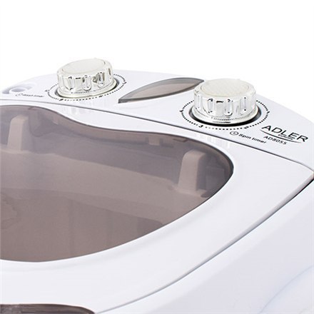 Adler | AD 8055 | Mini washing machine | Top loading | Washing capacity 3 kg | RPM | Depth 37 cm | Width 36 cm | White Adler | AD 8055 | Mini washing machine | Top loading | Washing capacity 3 kg | RPM | Depth 37 cm | Width 36 cm | White