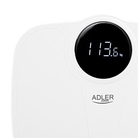 Adler | Bathroom Scale | AD 8172w | Maximum weight (capacity) 180 kg | Accuracy 100 g | Body Mass Index (BMI) measuring | White Adler | Bathroom Scale | AD 8172w | Maximum weight (capacity) 180 kg | Accuracy 100 g | Body Mass Index (BMI) measuring | White