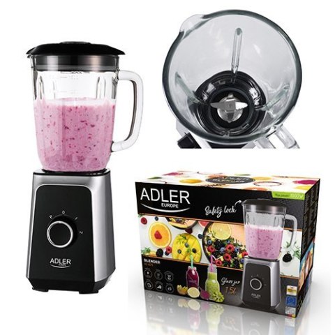 Adler | Blender | AD 4076 | Tabletop | 1000 W | Jar material Glass | Jar capacity 1.5 L | Ice crushing | Black Adler | Blender | AD 4076 | Tabletop | 1000 W | Jar material Glass | Jar capacity 1.5 L | Ice crushing | Black