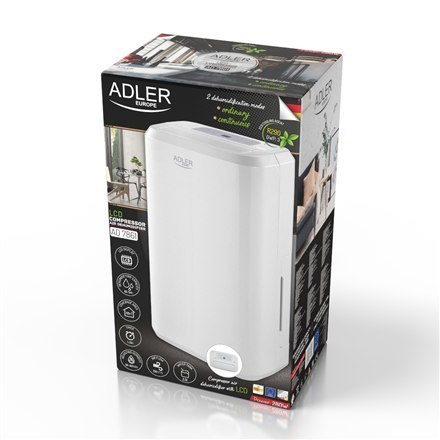 Adler | Compressor Air Dehumidifier | AD 7861 | Power 280 W | Suitable for rooms up to 60 m³ | Suitable for rooms up to m² | Wa Adler | Compressor Air Dehumidifier | AD 7861 | Power 280 W | Suitable for rooms up to 60 m³ | Suitable for rooms up to m² | Wa