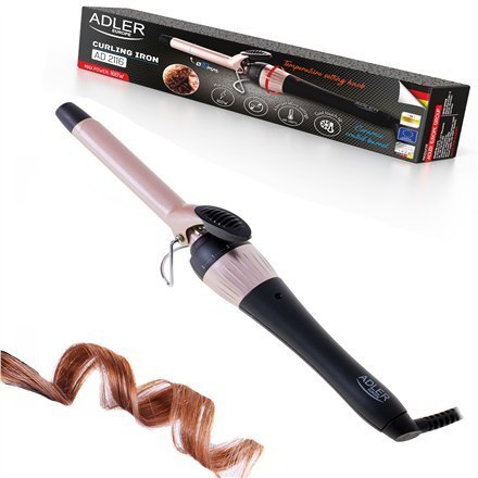 Adler | Curling Iron | AD 2116 | Ceramic heating system | Barrel diameter 19 mm | Display | Temperature (min) °C | Temperature Adler | Curling Iron | AD 2116 | Ceramic heating system | Barrel diameter 19 mm | Display | Temperature (min) °C | Temperature