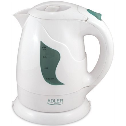 Adler | Czajnik | AD 08 | Standard | 850 W | 1 L | Plastik | Podstawa obrotowa 360° | Biały Adler | Czajnik | AD 08 | Standard | 850 W | 1 L | Plastik | Podstawa obrotowa 360° | Biały
