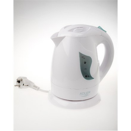 Adler | Czajnik | AD 08 | Standard | 850 W | 1 L | Plastik | Podstawa obrotowa 360° | Biały Adler | Czajnik | AD 08 | Standard | 850 W | 1 L | Plastik | Podstawa obrotowa 360° | Biały