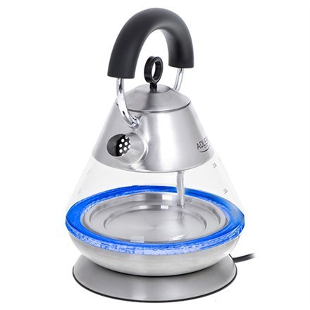 Adler | Czajnik | AD 1282 | Elektryczny | 1850 W | 1.5 L | Szkło/Ze stali nierdzewnej | Obracany o 360° podstawa | Inox Adler | Czajnik | AD 1282 | Elektryczny | 1850 W | 1.5 L | Szkło/Ze stali nierdzewnej | Obracany o 360° podstawa | Inox