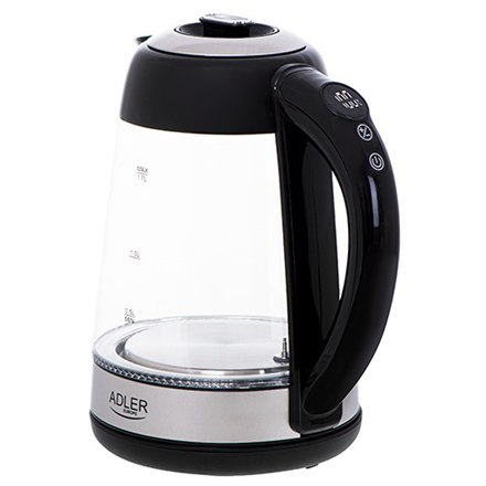 Adler | Czajnik | AD 1285 | Elektryczny | 2200 W | 1,7 L | Szkło/stal nierdzewna | Podstawa obrotowa 360° | Szary Adler | Czajnik | AD 1285 | Elektryczny | 2200 W | 1,7 L | Szkło/stal nierdzewna | Podstawa obrotowa 360° | Szary