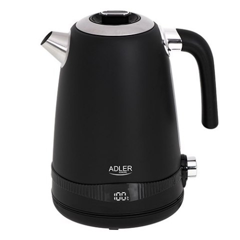 Adler | Czajnik | AD 1295b | Elektryczny | 2200 W | 1,7 L | Stal nierdzewna | Podstawa obrotowa 360° | Czarny Adler | Czajnik | AD 1295b | Elektryczny | 2200 W | 1,7 L | Stal nierdzewna | Podstawa obrotowa 360° | Czarny