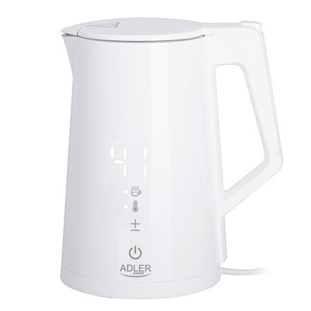 Adler | Czajnik | AD 1345w | Elektryczny | 2200 W | 1,7 L | Stal nierdzewna | Podstawa obrotowa 360° | Biały Adler | Czajnik | AD 1345w | Elektryczny | 2200 W | 1,7 L | Stal nierdzewna | Podstawa obrotowa 360° | Biały